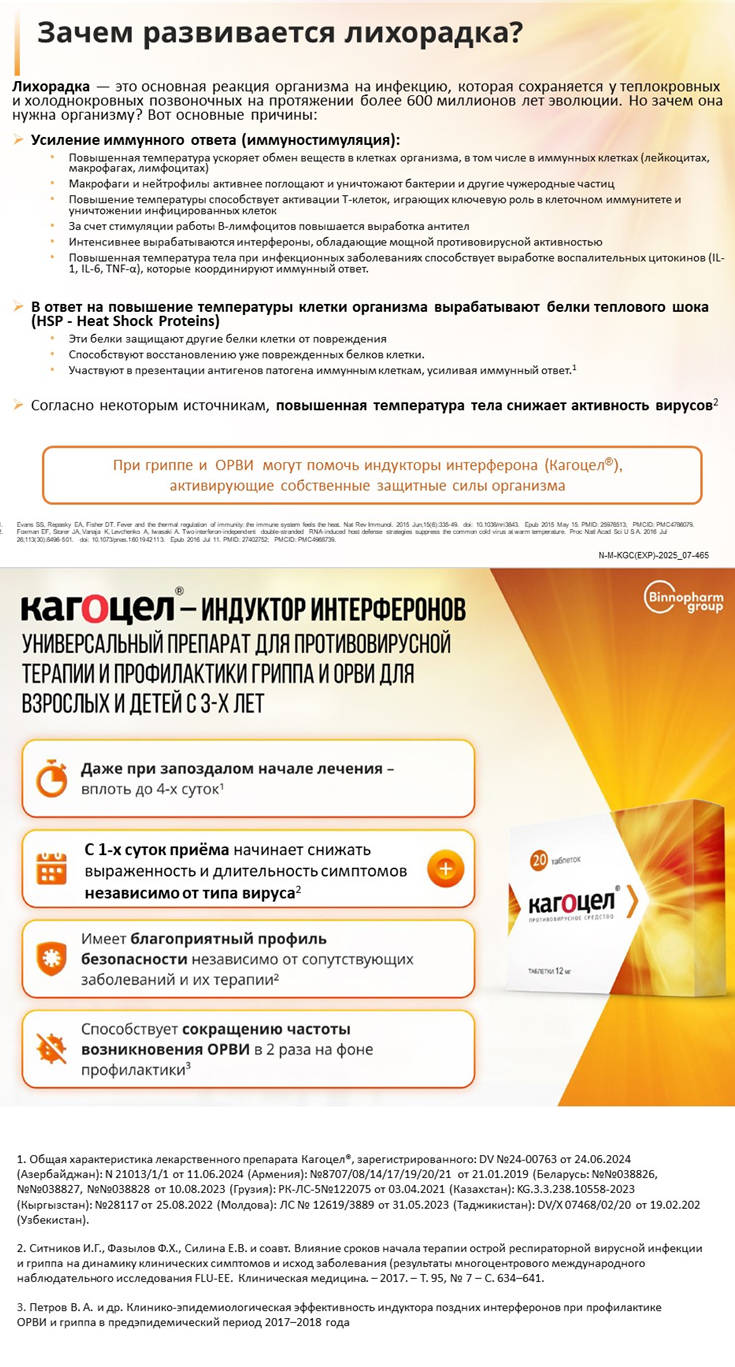 Кагоцел<sup>®</sup>.Зачем развивается лихорадка? 