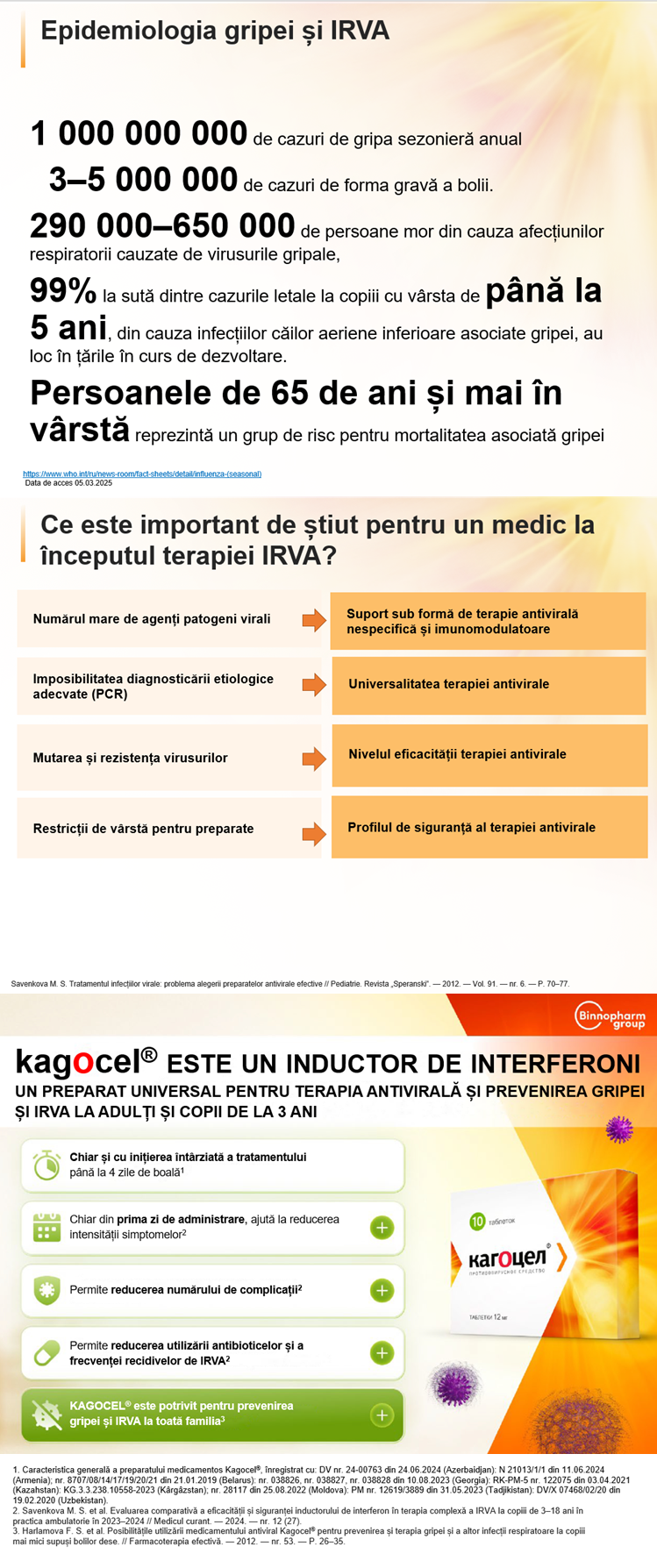 Kagocel<sup>®</sup>. Ce este important de știut la începutul terapiei IRVA?