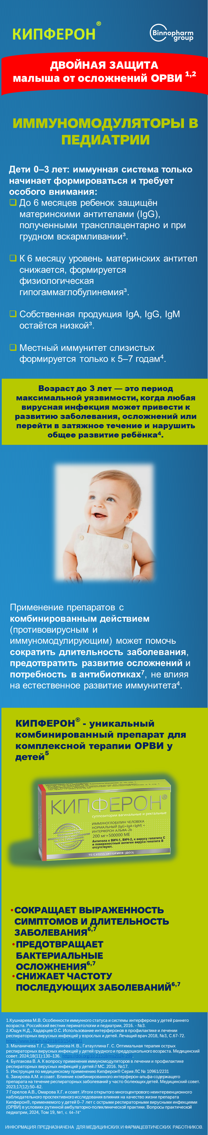 Кипферон<sup>®</sup>: иммуномодуляторы в педиатрии