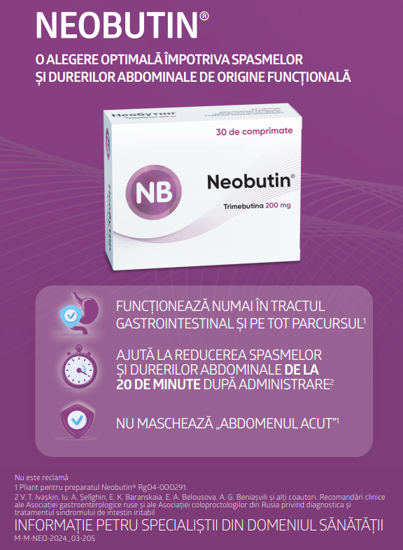 Neobutin<sup>®</sup> o alegere optimală împotriva spasmelor și durerilor
