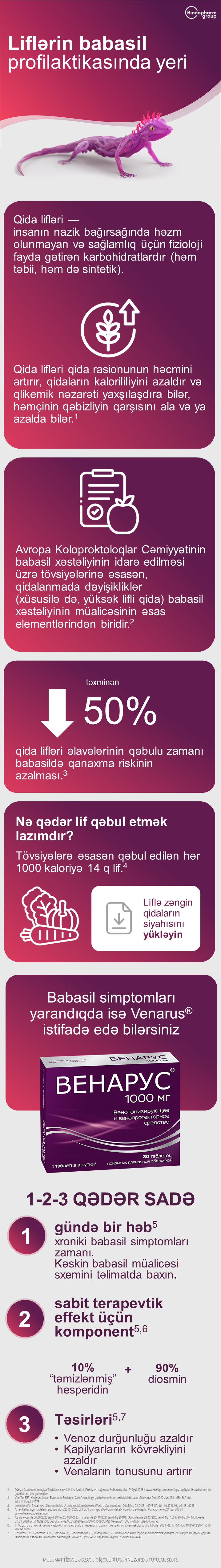 VENARUS<sup>®</sup>: babasilin profilaktikasında liflər