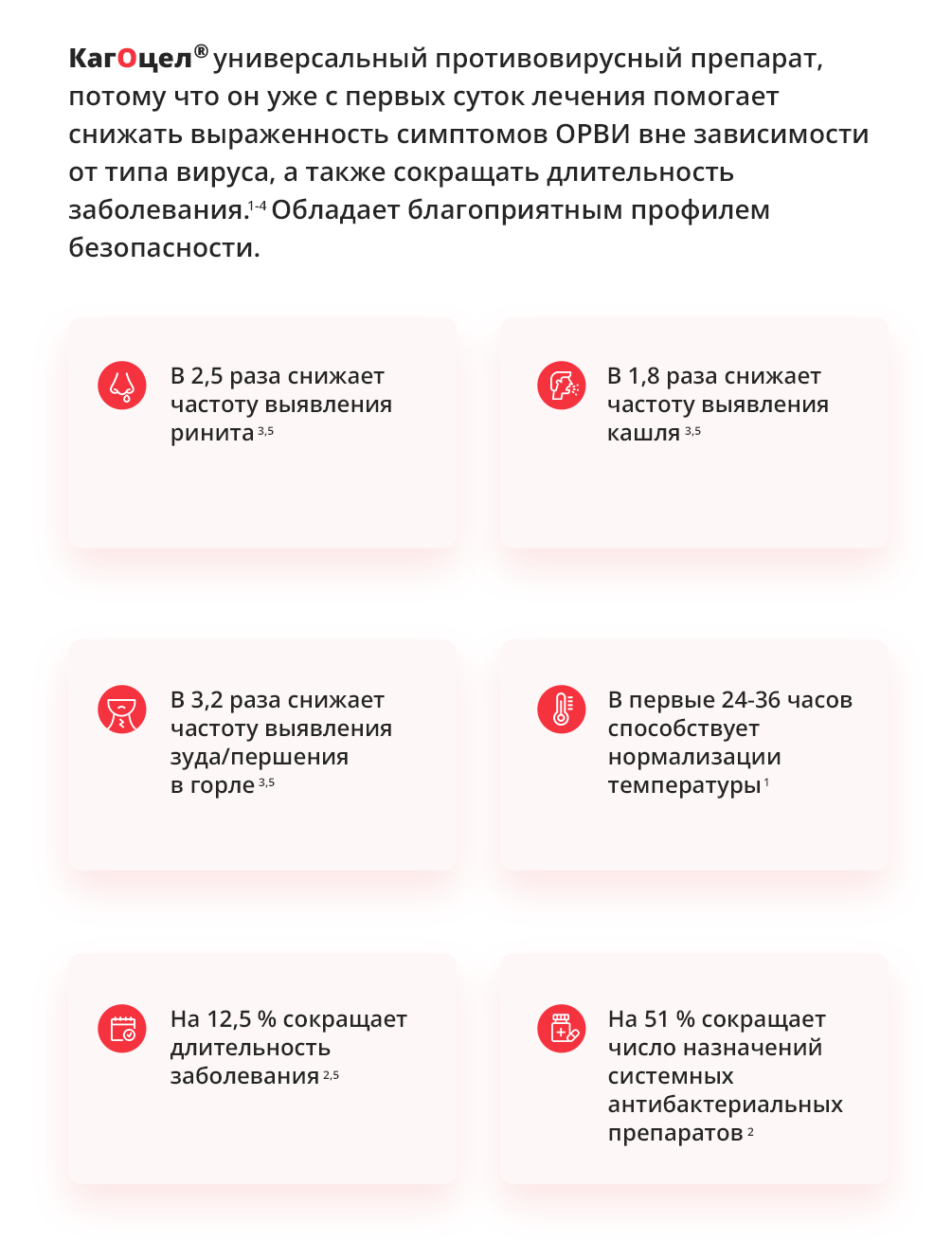 В сезон простуд не забудьте про Кагоцел<sup>®</sup> - противовирусный препарат с универсальной эффективностью.
