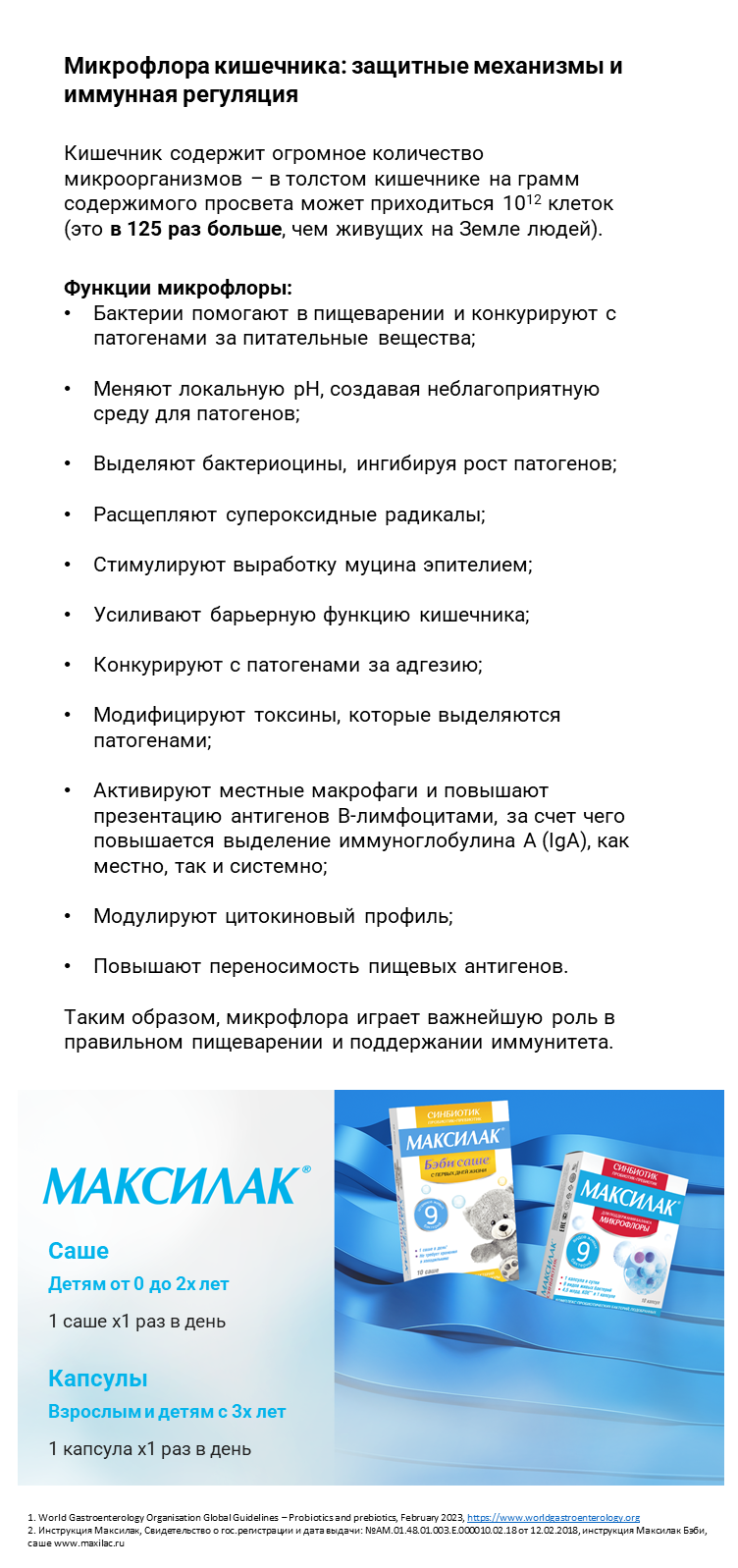 Максилак<sup>®</sup>: как нас защищает микрофлора