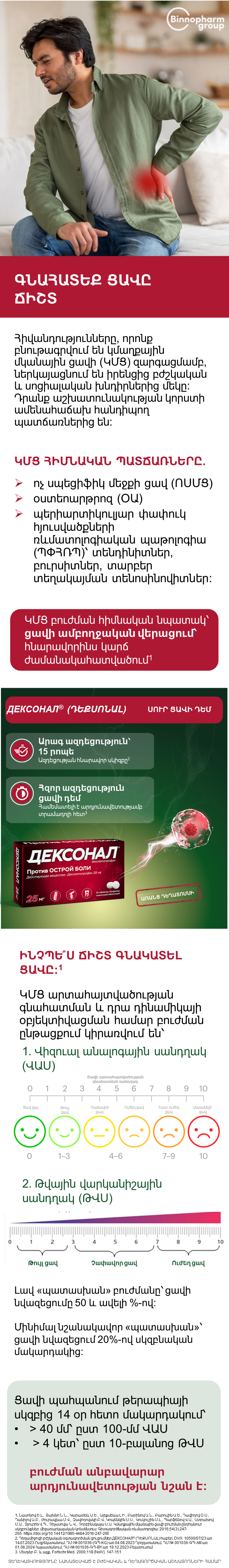 ДЕКСОНАЛ<sup>®</sup> (ԴԵՔՍՈՆԱԼ). գնահատեք ցավը ճիշտ։
