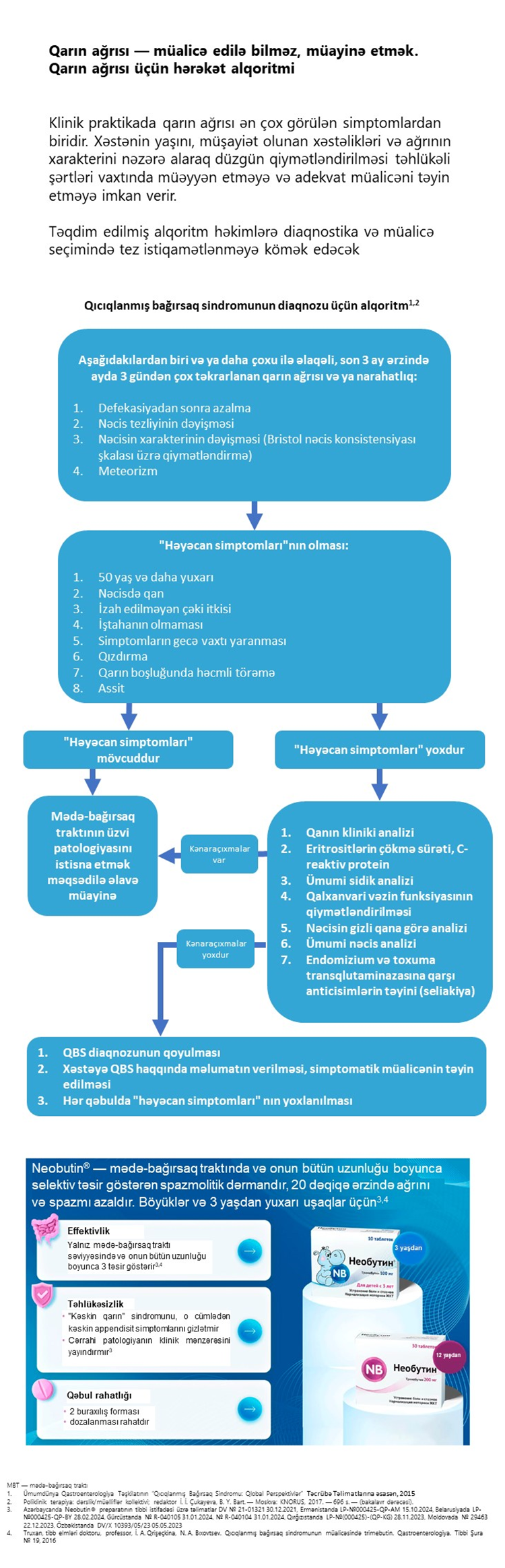 Neobutin<sup>®</sup>: ağrıları aradan qaldırmaq və mədə-bağırsaq traktının işini normallaşdırmaq