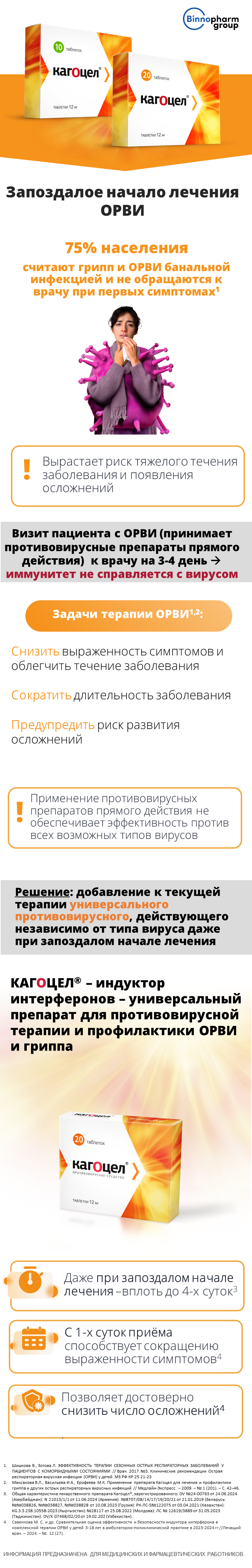 Кагоцел<sup>®</sup> - универсальный противовирусный препарат