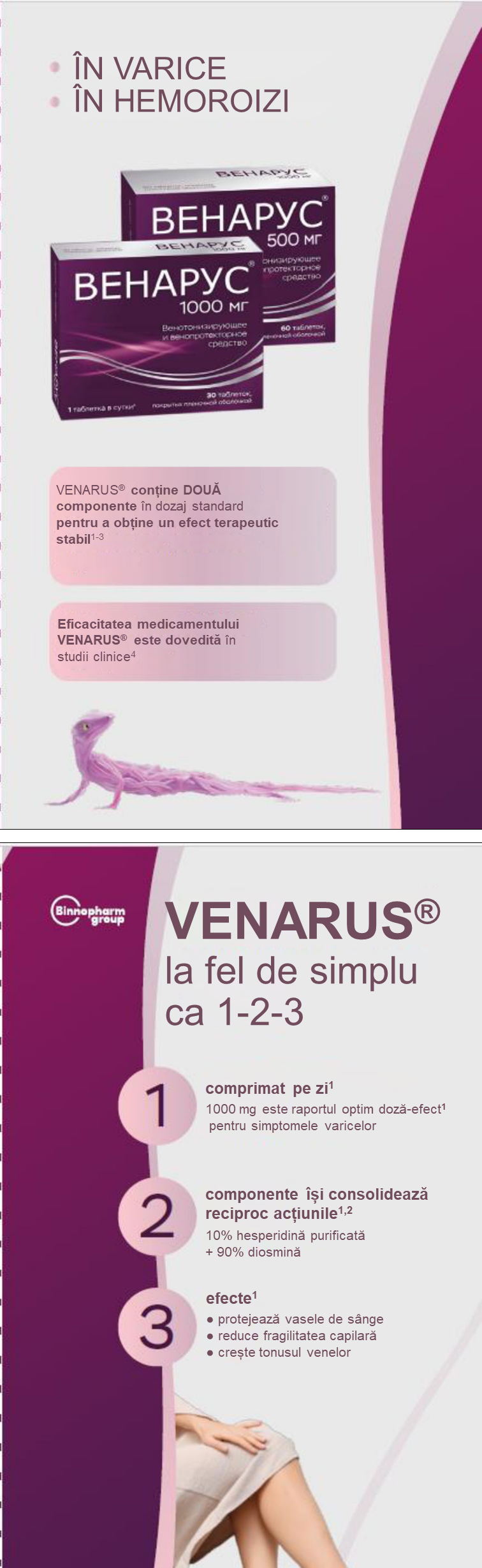 VENARUS<sup>®</sup> 2 componente împotriva varicelor