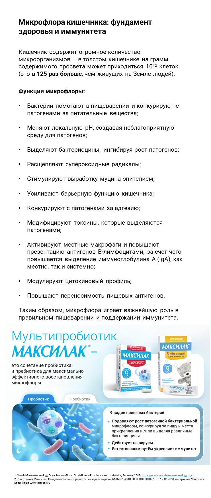 Максилак<sup>®</sup>: как нас защищает микрофлора