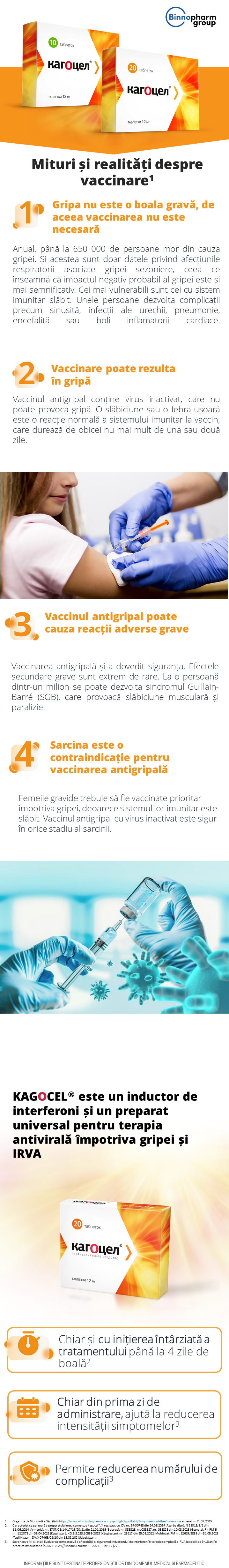 Kagocel<sup>®</sup>. Mituri despre vaccinare