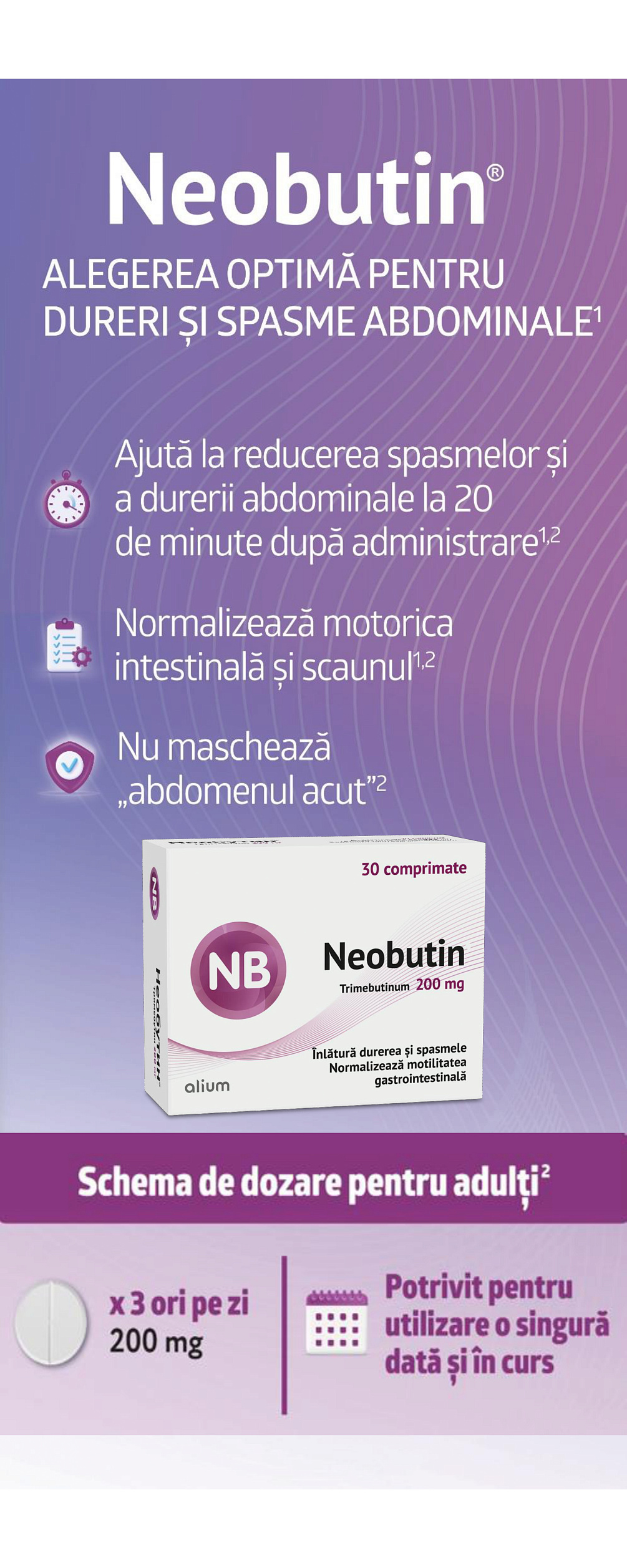 Neobutin<sup>®</sup> - pentru spasme și dureri abdominale