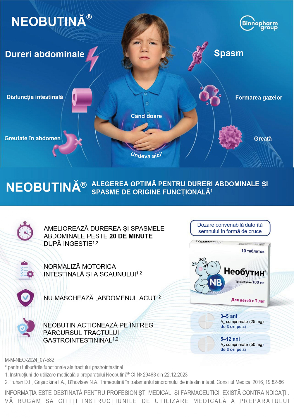 Neobutin<sup>®</sup> o alegere împotriva spasmelor și durerilor