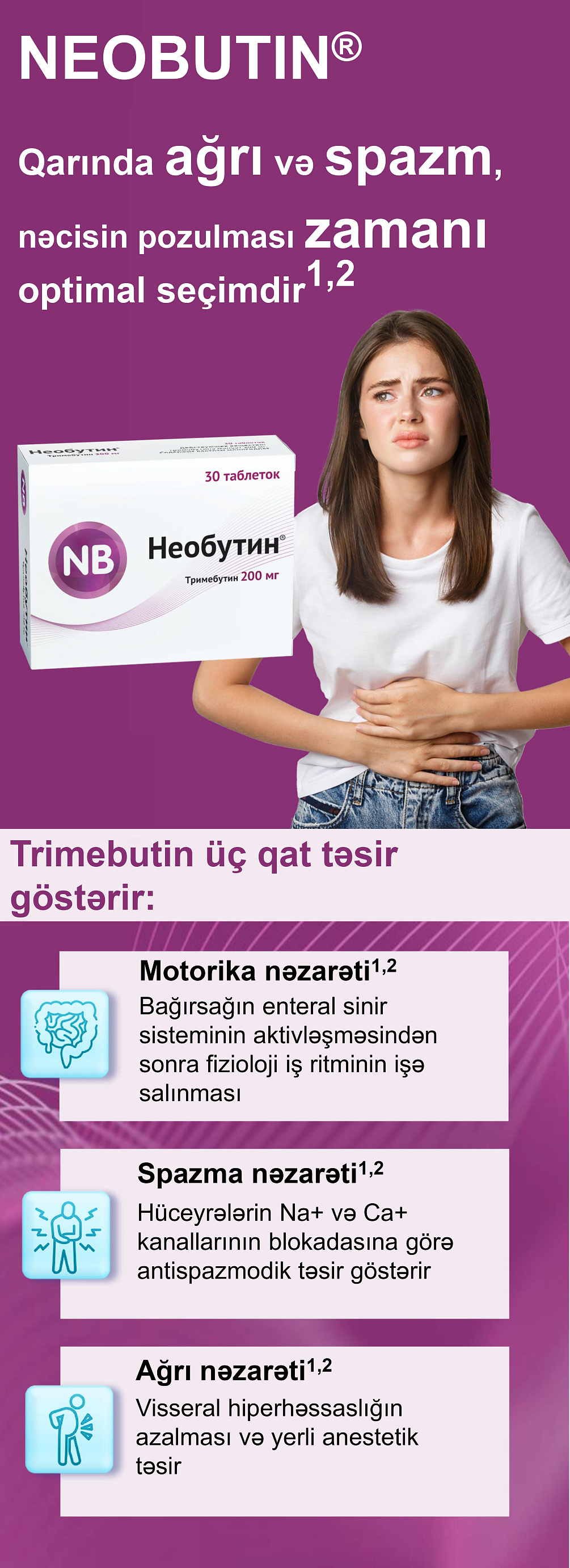 Qarin ağrısi və spazm üçün Neobutin<sup>®</sup>