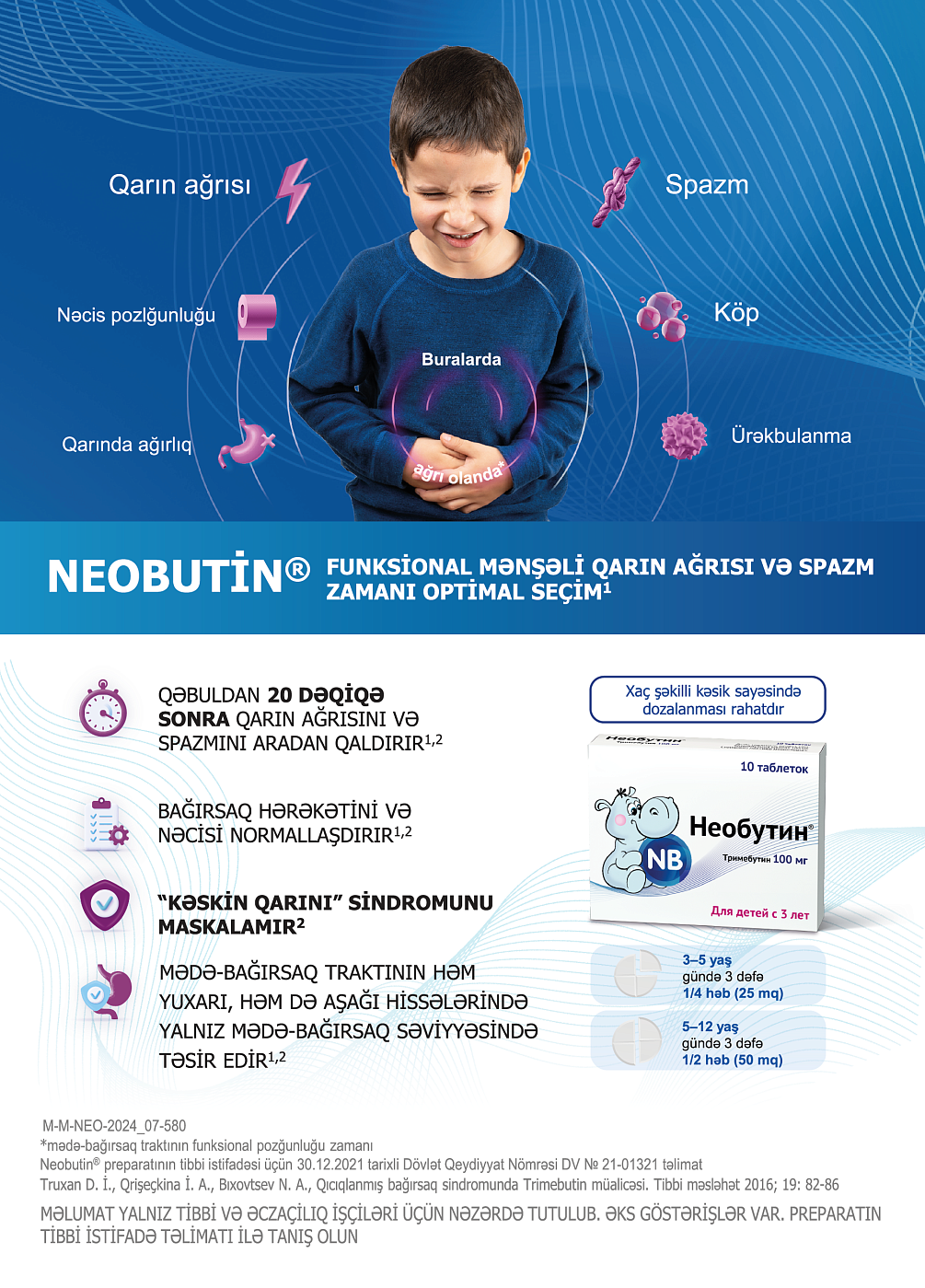 Qarin ağrısi və spazm üçün Neobutin<sup>®</sup>